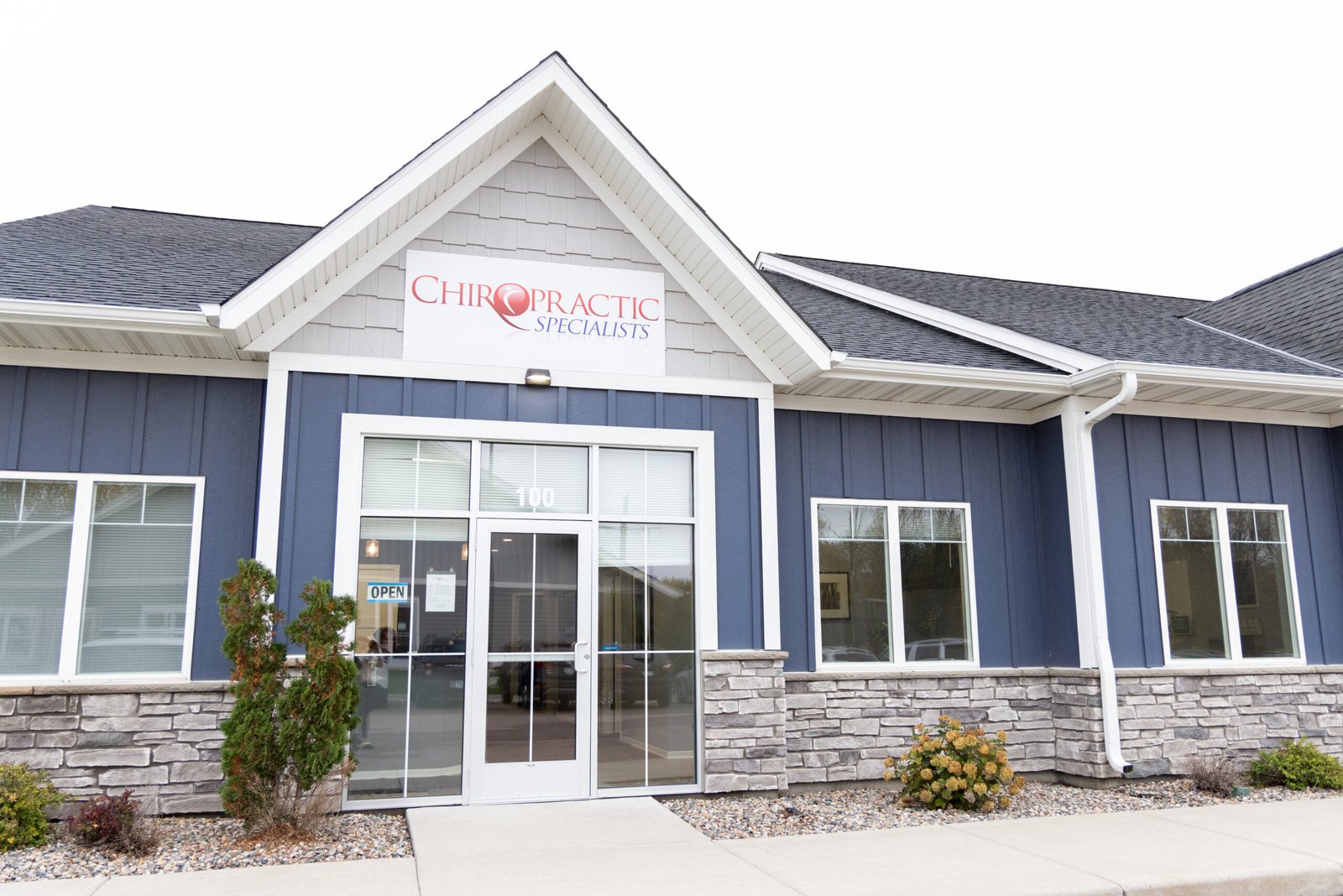 Exterior storefront of Chiropractic Specialists clinic in Carver, MN, providing family wellness and VA community care.